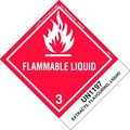 American Labelmark Co LabelMaster® HSN4700 Flammable Liquid Label, UN1197 Extracts, Flavouring, Paper, 500/Roll HSN4700